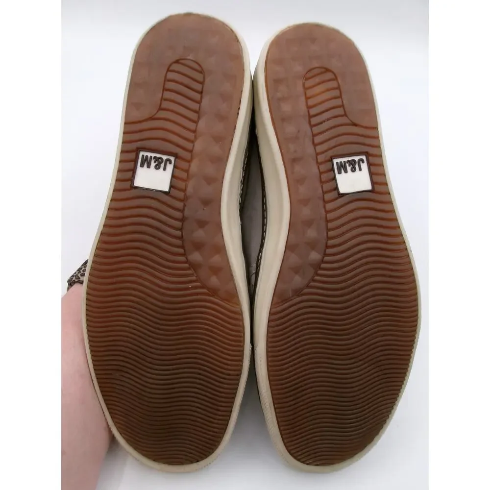 Johnston & Murphy Woven Sheepskin Slip-On Loafers Men's 10M Taupe Gray